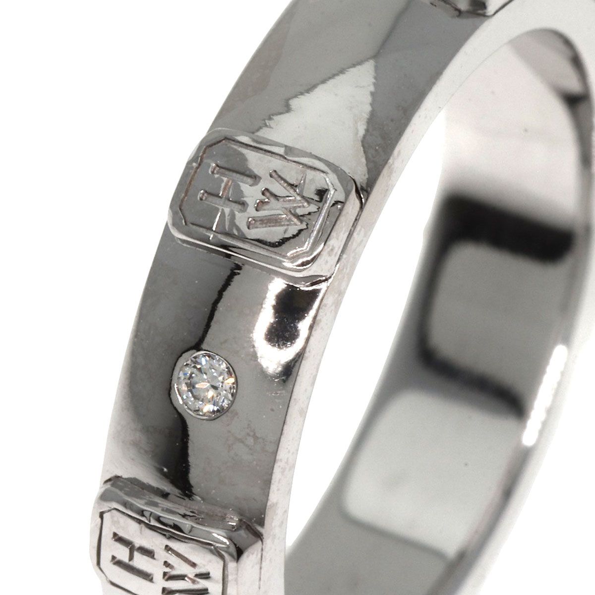 ハリーウィンストン HWロゴ・バンドリング HW ロゴ・ダイヤモンド・ホワイトゴールドリング｜ハリー・ウィンストン