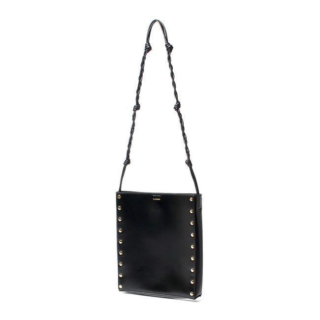 【新品未使用】 ジルサンダー JIL SANDER ショルダーバッグ TANGLE MD RIVETS レディース レザー BLACK