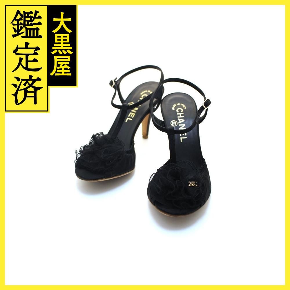 シャネル カメリアTスラップ パンプス - 200