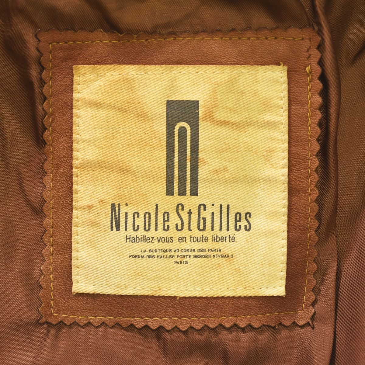 90sヴィンテージ Nicole St Gilles ニコル サン ジル 牛革 カウレザー 