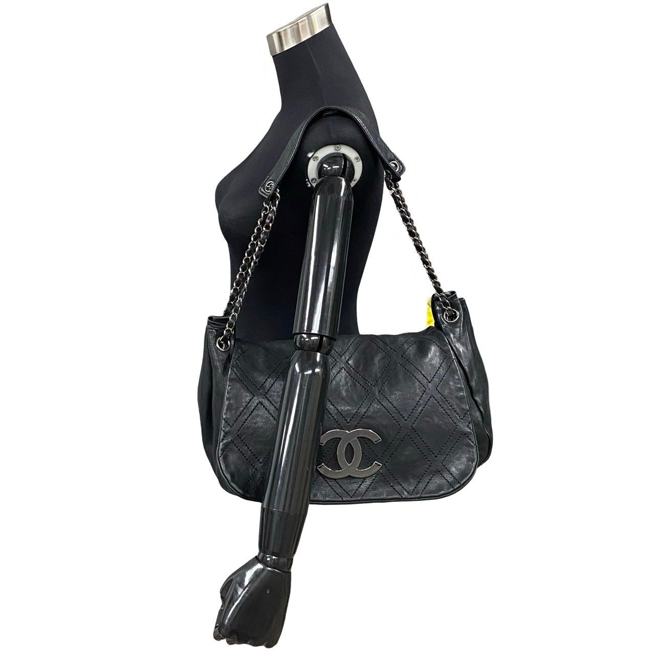 極 美品 シール有 10番台 CHANEL シャネル ダイヤステッチ レザー 本革 