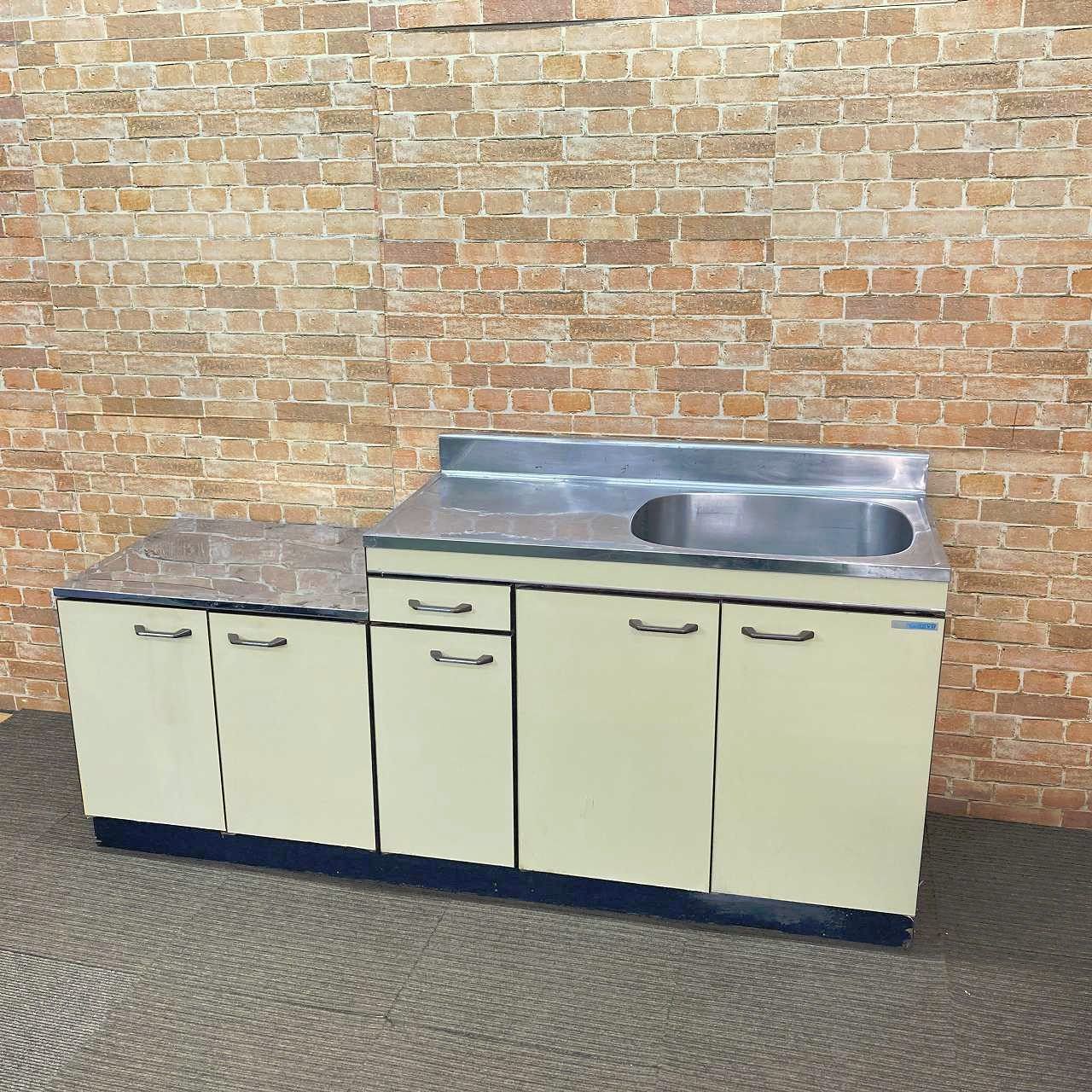 中古品】 ボックスキッチン 調理台 コンロ台 システムキッチン