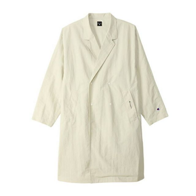 HANES ヘインズ LONG COAT ナチュラル Mサイズ C3-X601 815 | スポーツ 運動 ウエア ウェア 服 衣類 アウター 上着 ジャケット ナイロン リサイクル 機能性 万能 撥水性 はっ水 コンパクト 持ち運び 抗