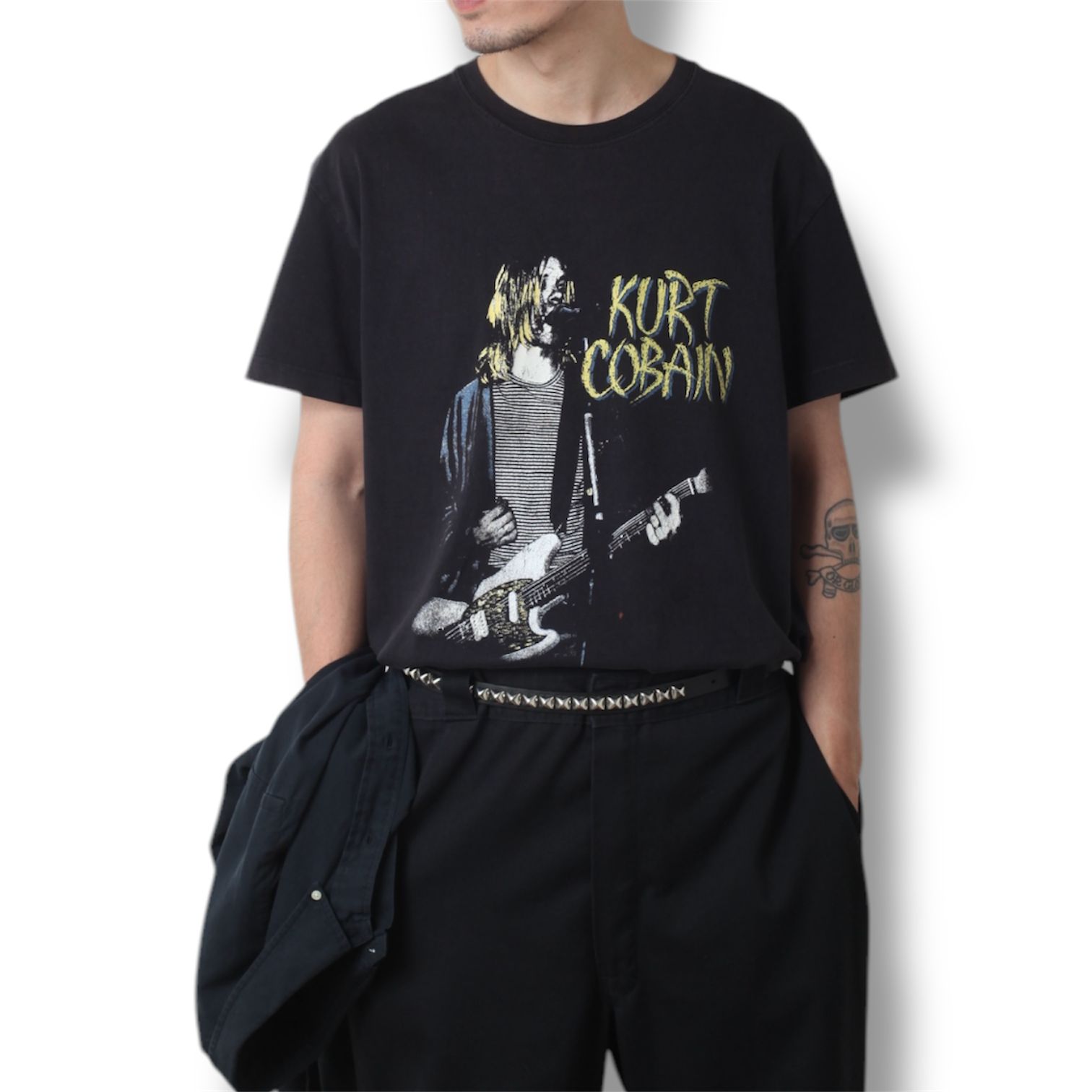 古着 00s カートコバーン ニルバーナ Tシャツ ブラック XL 当時物 