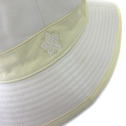 エルメス HERMES リネン バケット ハット 帽子 ホワイト コレクション