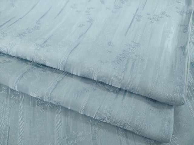 平和屋着物○上質な色無地 笹竹地紋 秘色色 正絹 逸品 AABA6714ck