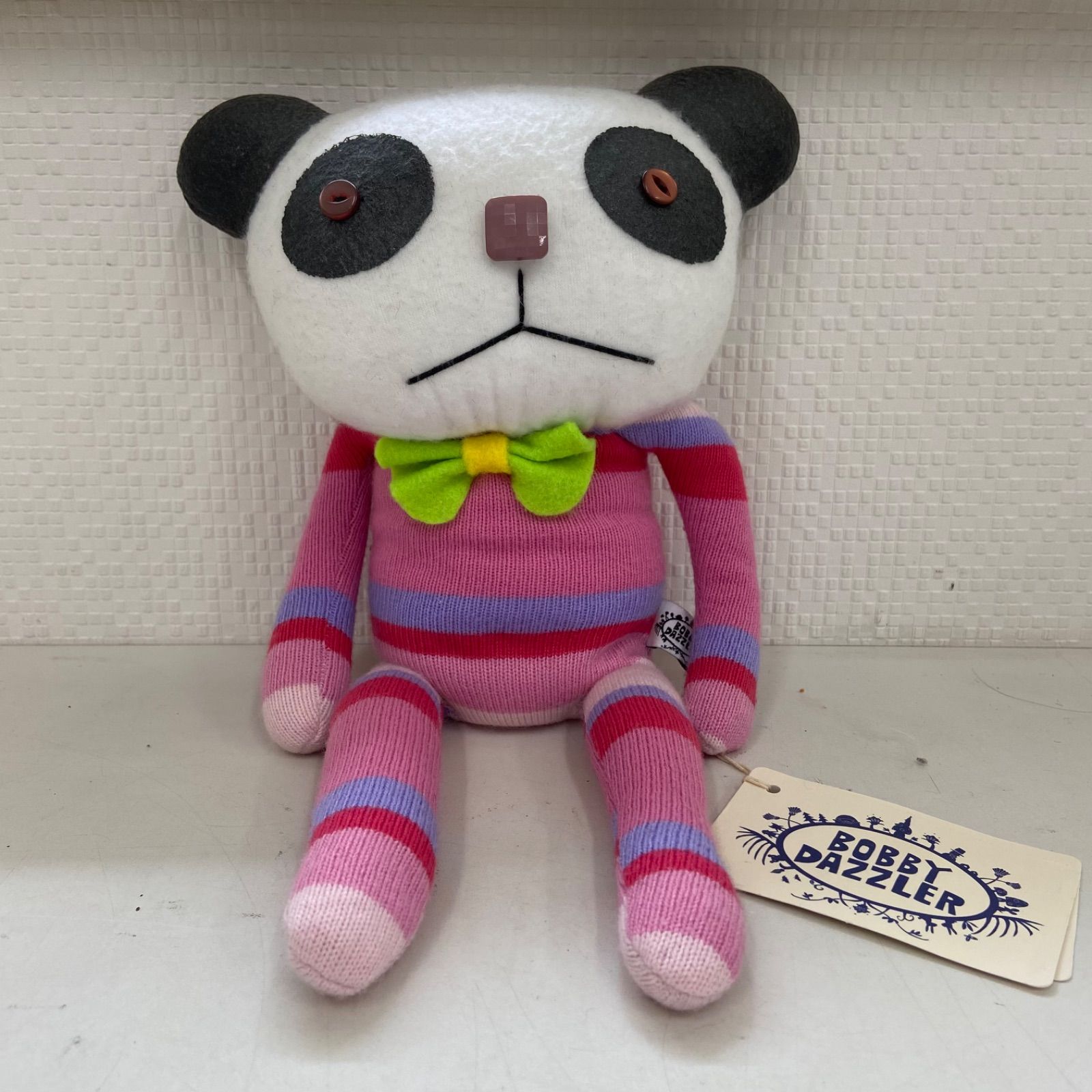 BOBBY DAZZLER パンダ ぬいぐるみチャーム BOBBY DAZZLER ぬいぐるみ ハンドメイド 一点もの ヴィンテージ