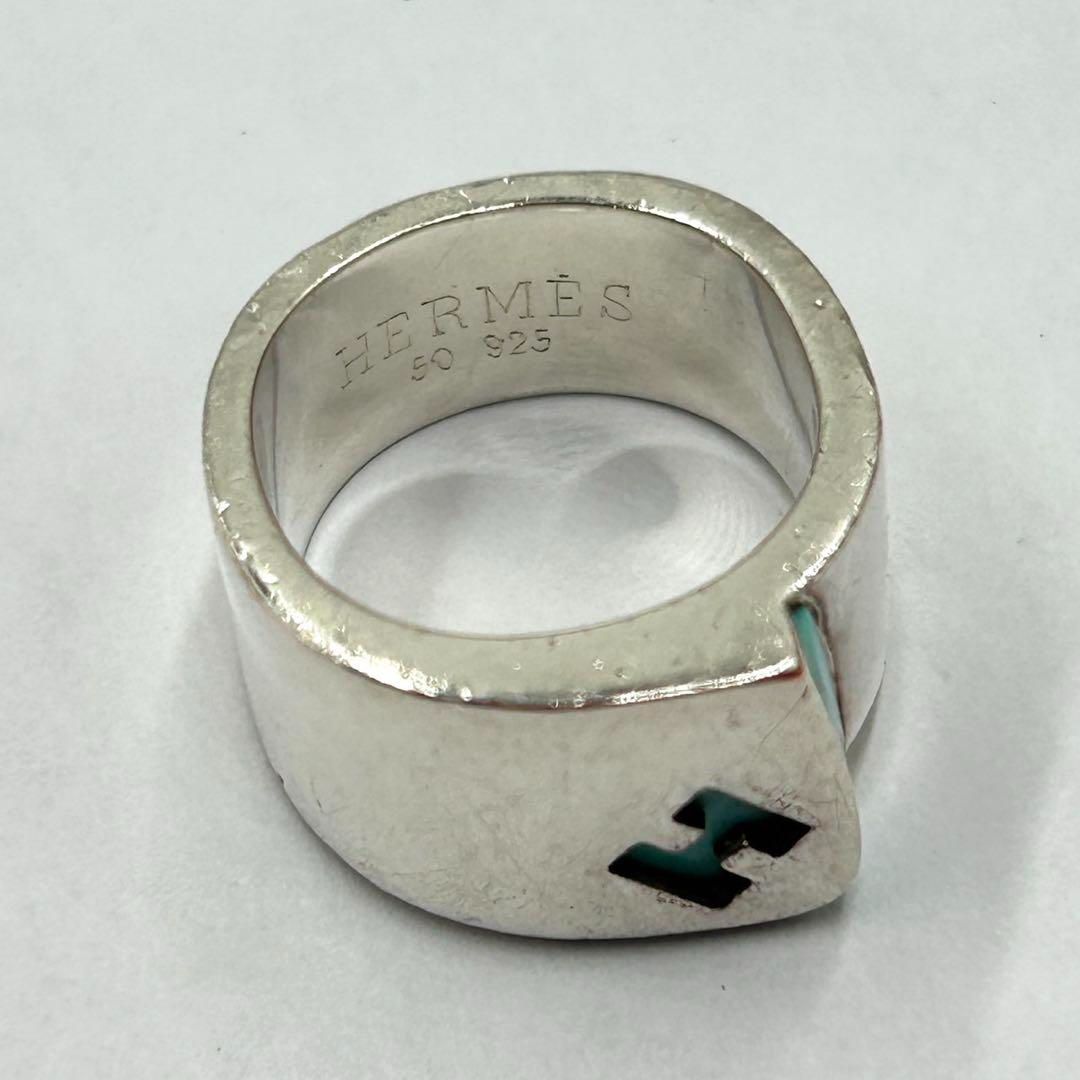 ❣️エルメス❣️HERMESキャンディリングSV925ライトブルー指輪【美品