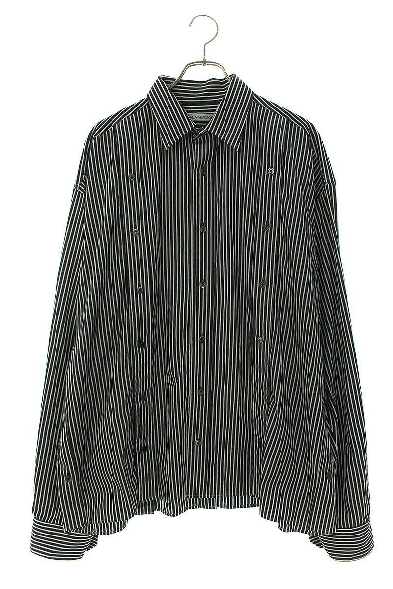 ジョンローレンスサリバン 23SS Stripe broadcloth oversized plackets ...