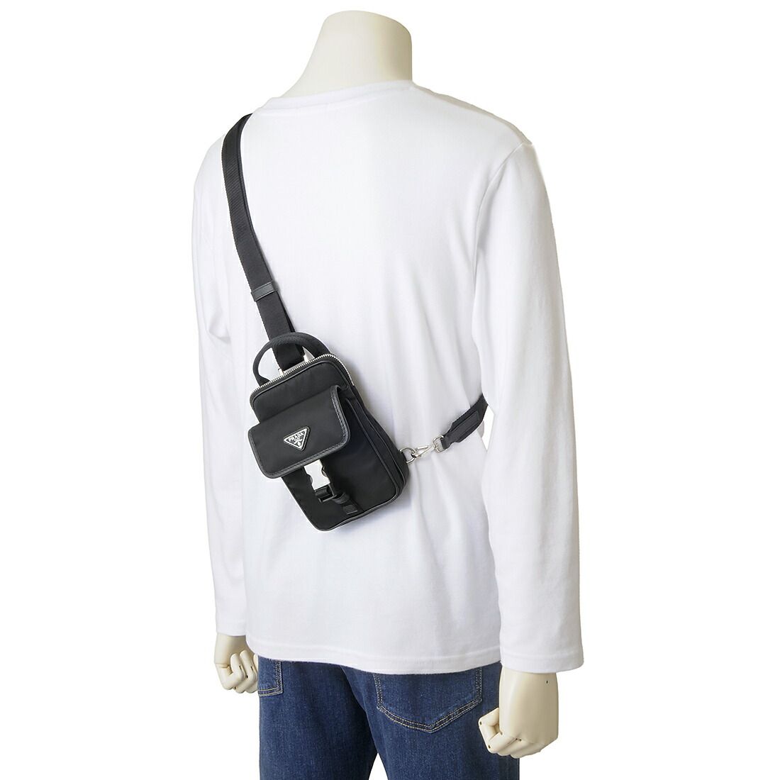 プラダ ショルダーバッグ スマホショルダー 2ZH194 2DMH F0002 PRADA プラダ ショルダーバッグ スマートフォンケース メンズ