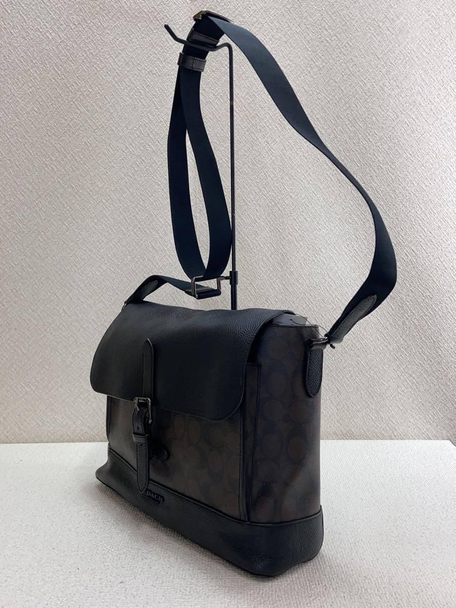 COACH ショルダーバッグ レザー ブラウン 総柄 C1243