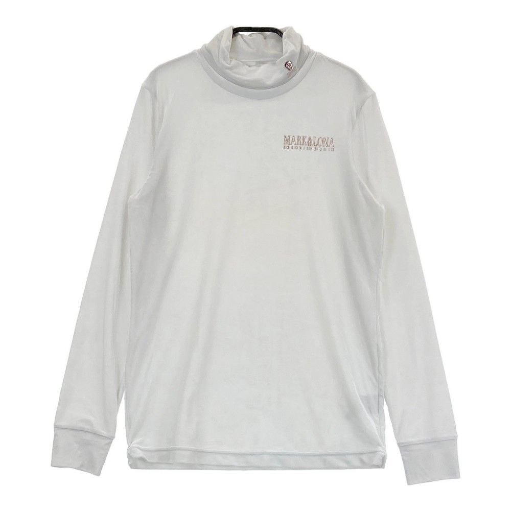 サイズ 40 MARK-LONA マークアンドロナ タートルネック 長袖Tシャツ ロゴ グレー系 240101471658 ゴルフウェア レディース ストスト