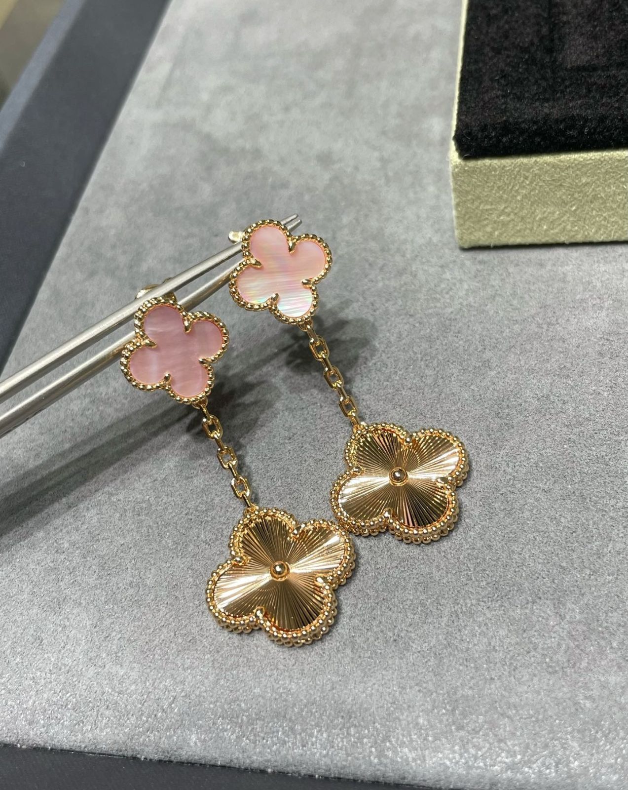 美品 ヴァンクリーフ＆アーペル Van Cleef & Arpels ヴィンテージ アルハンブラ イヤリング