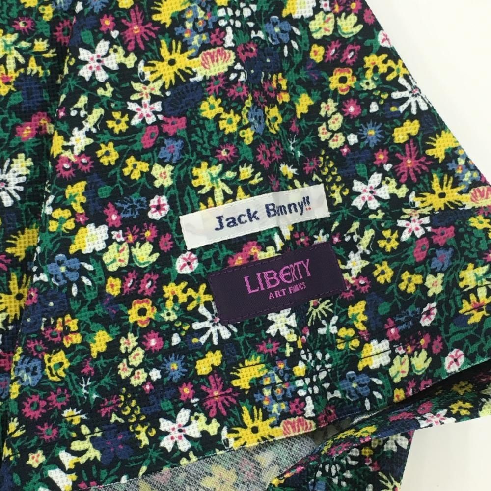 超美品】ジャックバニー 半袖ポロシャツ マルチカラー 小花柄 ロゴ