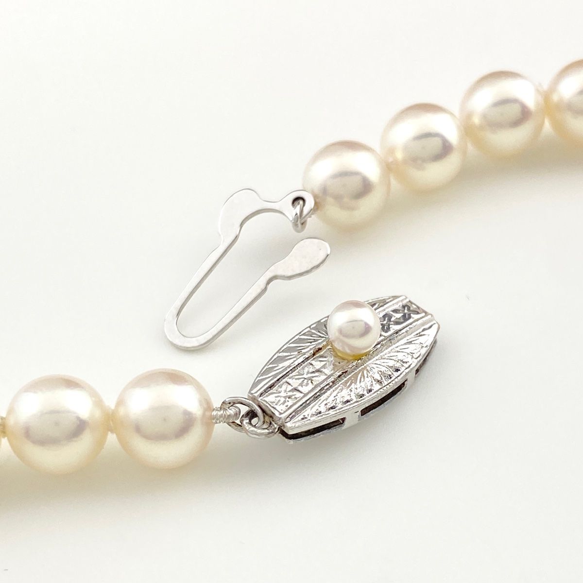 ミキモト MIKIMOTO パール デザインネックレス SILVER 真珠 SV  