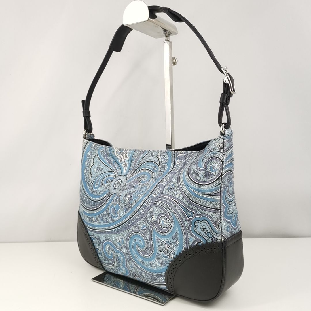 COACH 】G A-3 コーチ 8145 レザー ペイズリー柄 ワンショルダー
