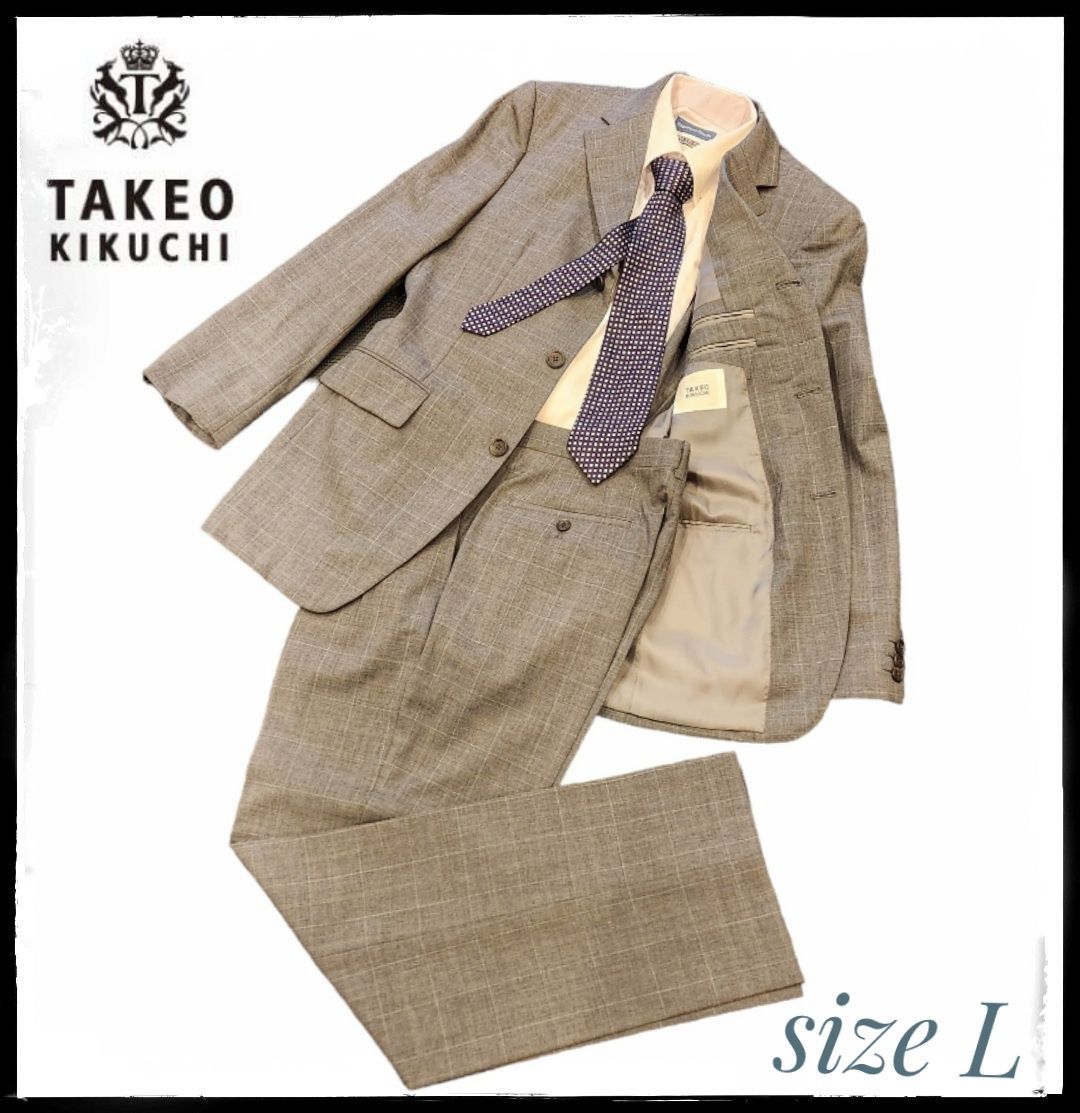 極美品✨TAKEO KIKUCHI タケオキクチ スーツ セットアップ ネイビー