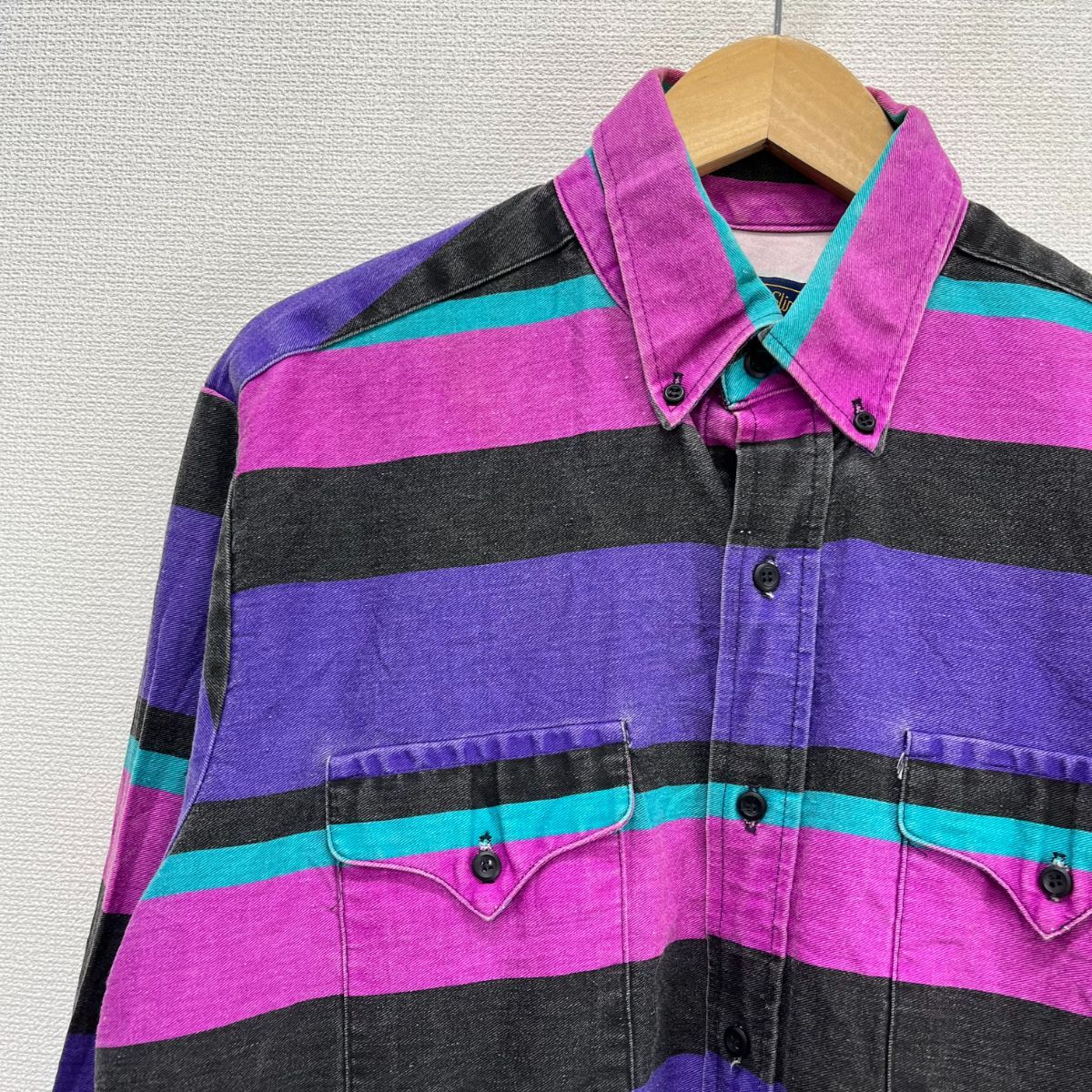 USA製Panhandle Slim 80's バンドカラー長袖デザインシャツ 1a7326774324686e68719b40bc6a7a