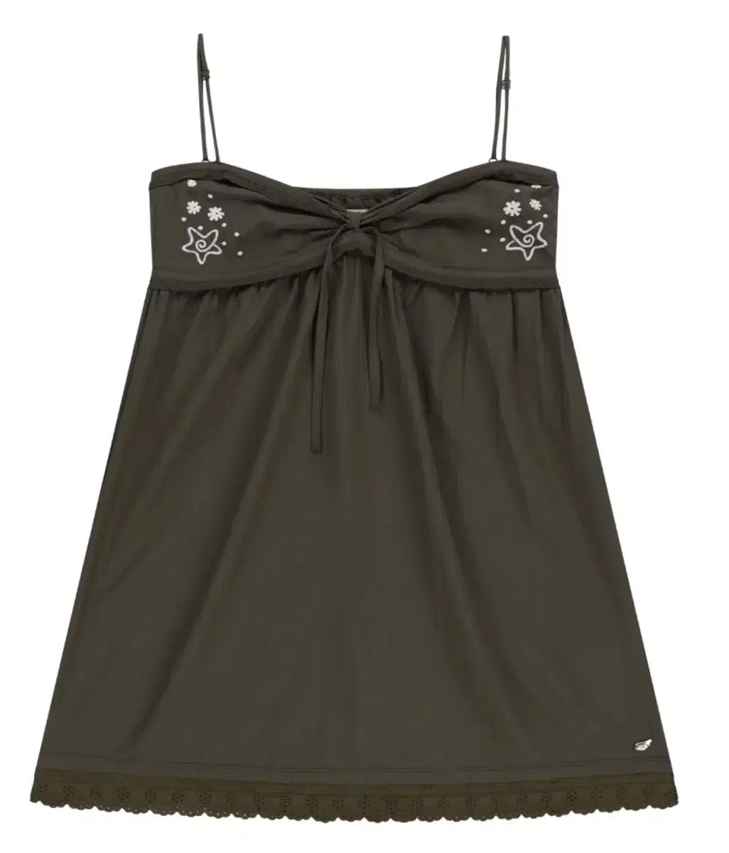 コイセイオ coyseio スティッチ ミニ ドレス ブラウン