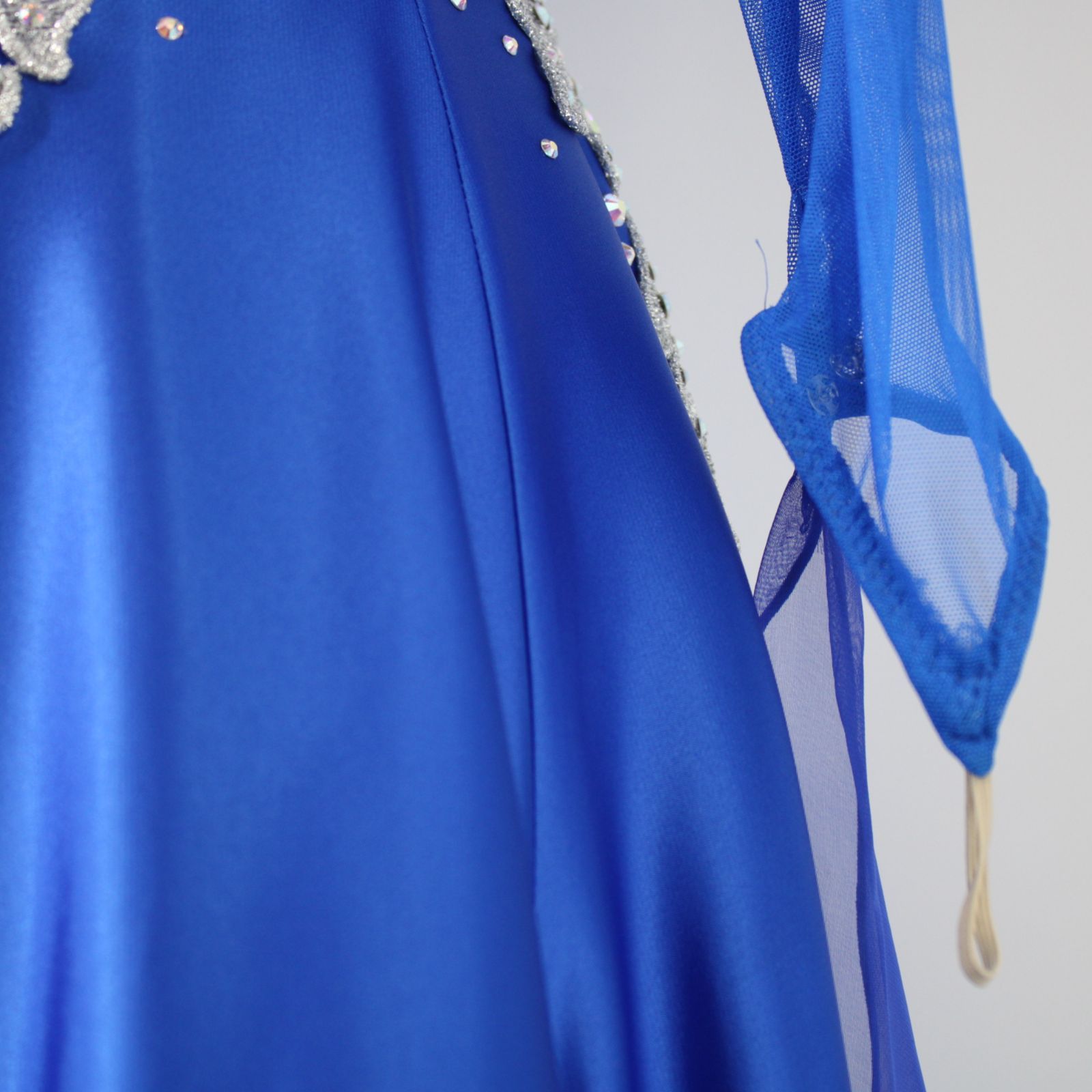 日本製 社交ダンス衣装】ブルー SEKINE ラテン ドレス ワンピース 青