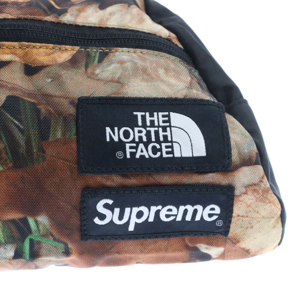 SUPREME (シュプリーム) 16AW × THE NORTH FACE Roo II Lumbar Pack Leaves ザノースフェイス  ルゥー2ランバーパック 枯葉柄 ウエストバッグ ボディバッグ ショルダーバッグ ブラウン NF00ASUA