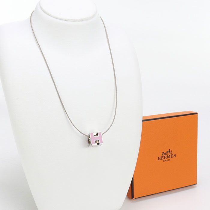HERMES エルメス カージュドアッシュ ネックレス Hキューブ