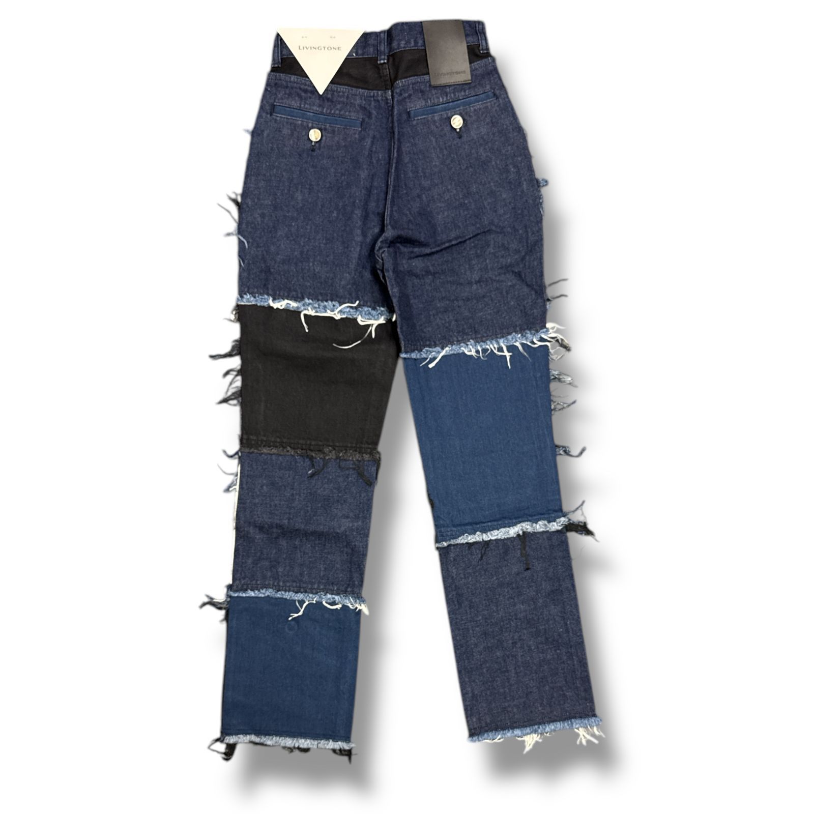 参考上代41800円 未使用品 LIVINGTONE 21AW SHAMSIA Patch work パッチ  