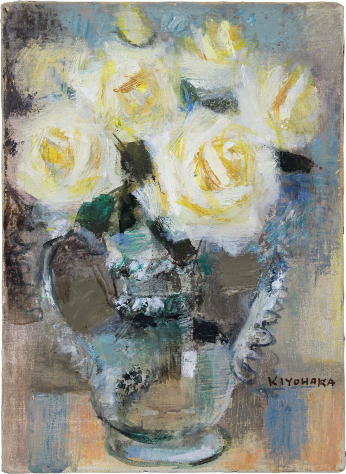 清原啓一 「薔薇」 油絵・油彩画 絵画 - メルカリ