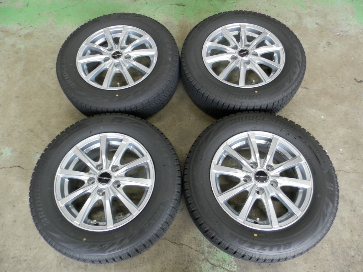 C26 セレナ BALMINUM 15インチ 社外アルミホイール付スタッドレスタイヤ 4本SET 195 65R15 製 6.0J 45 5H 114.3