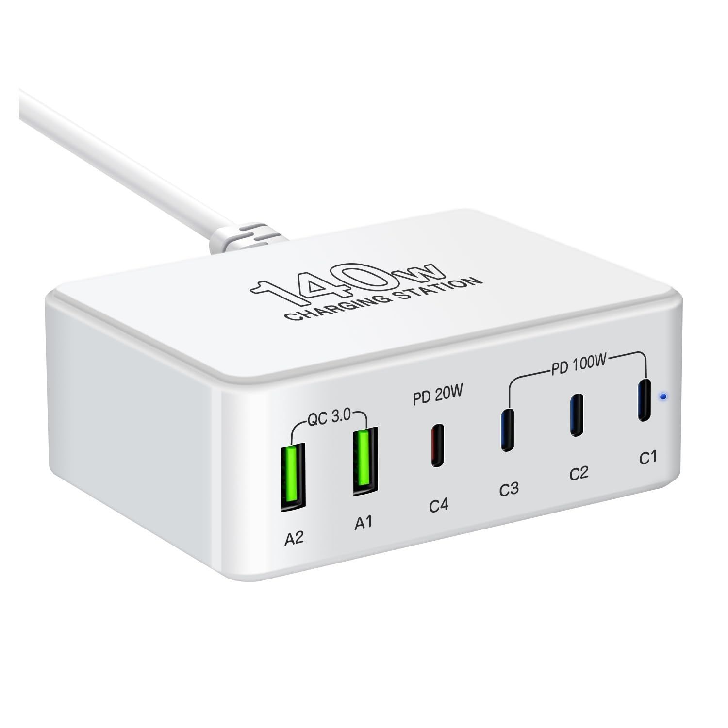 新品 USB 充電器 合計140W PD急速充電器【単ポート100W/PD 3.0、PPS、