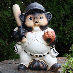信楽焼 野球狸(大) 信楽焼たぬき縁起物タヌキ 陶器タヌキ たぬき