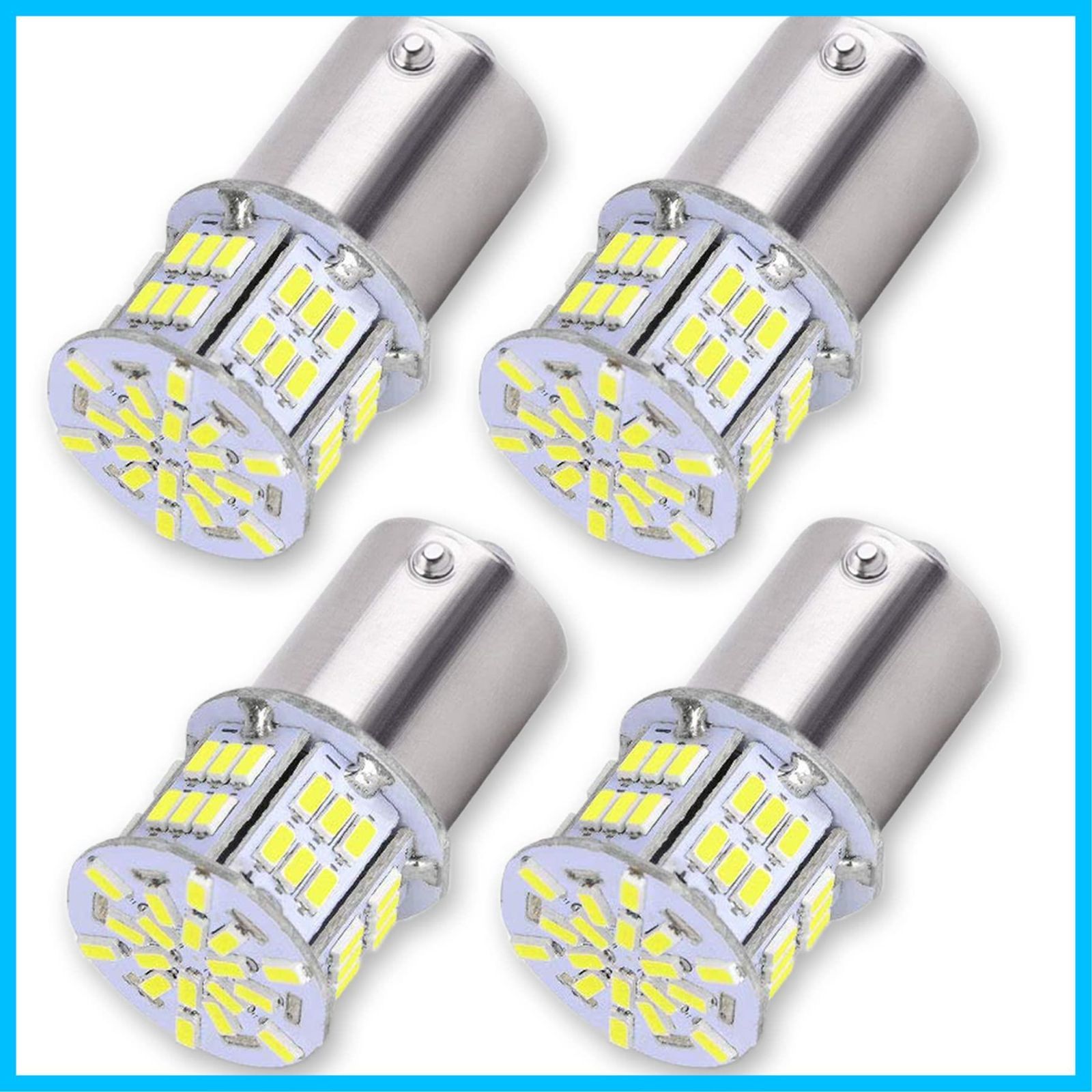 特価商品】シングル球 LED（P21W 1156 S25 S25 G18 BA15S）ピン角180度 高輝度 バックランプ 3014SMD 54連 4個入り  ホワイト 6000K 12V TORIBIO 24V兼用 【ハイブリッド車対応】 - メルカリ