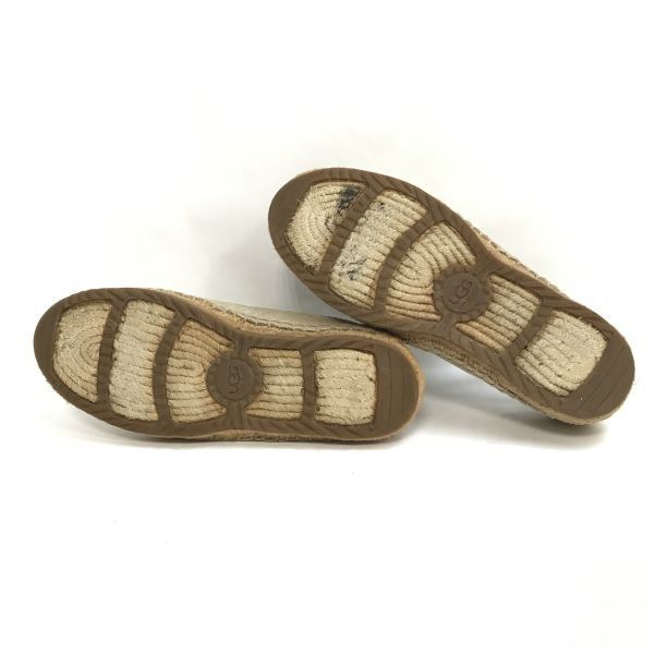 UGG/アグ☆麻/ジュートソール/エスパドリーユ【US6/23.0/gold×beige UGG/アグ☆麻/ジュートソール/エスパドリーユ【US6/23.0/gold×beige