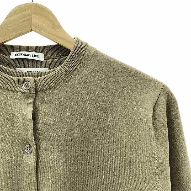 【美品】  MUSE de Deuxieme Classe / ミューズドゥーズィーエムクラス | 2023AW | アンサンブル / Stretch Wool クルーネック カーディガン プルオーバーニット | F | ベージュ | レディース 美品】 MUSE de Deuxieme Classe / ミューズドゥーズィーエムクラス