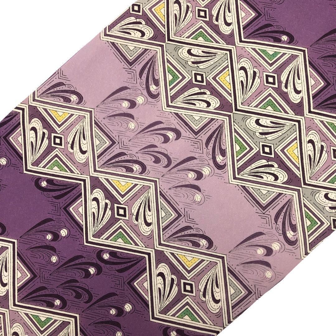 名古屋帯 人間国宝鈴田滋人 染織重要無形文化財 木版摺り更紗 O-1046