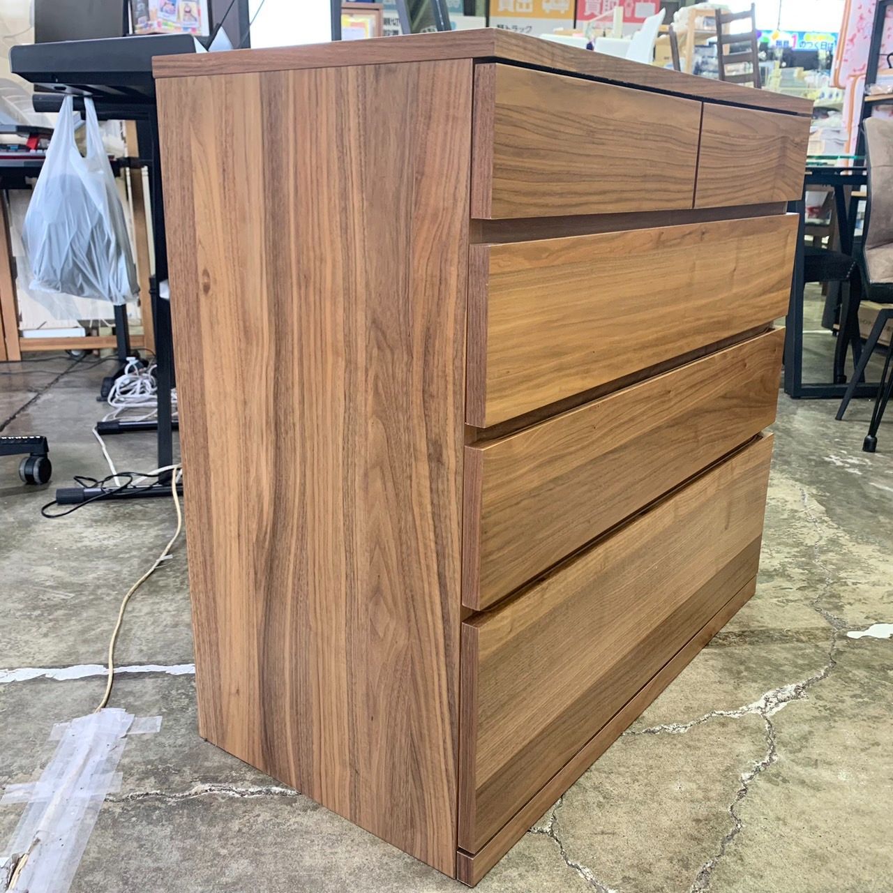 専用※MUJI 無印良品 木製チェスト4段 ウォールナット材突板 美品 2 