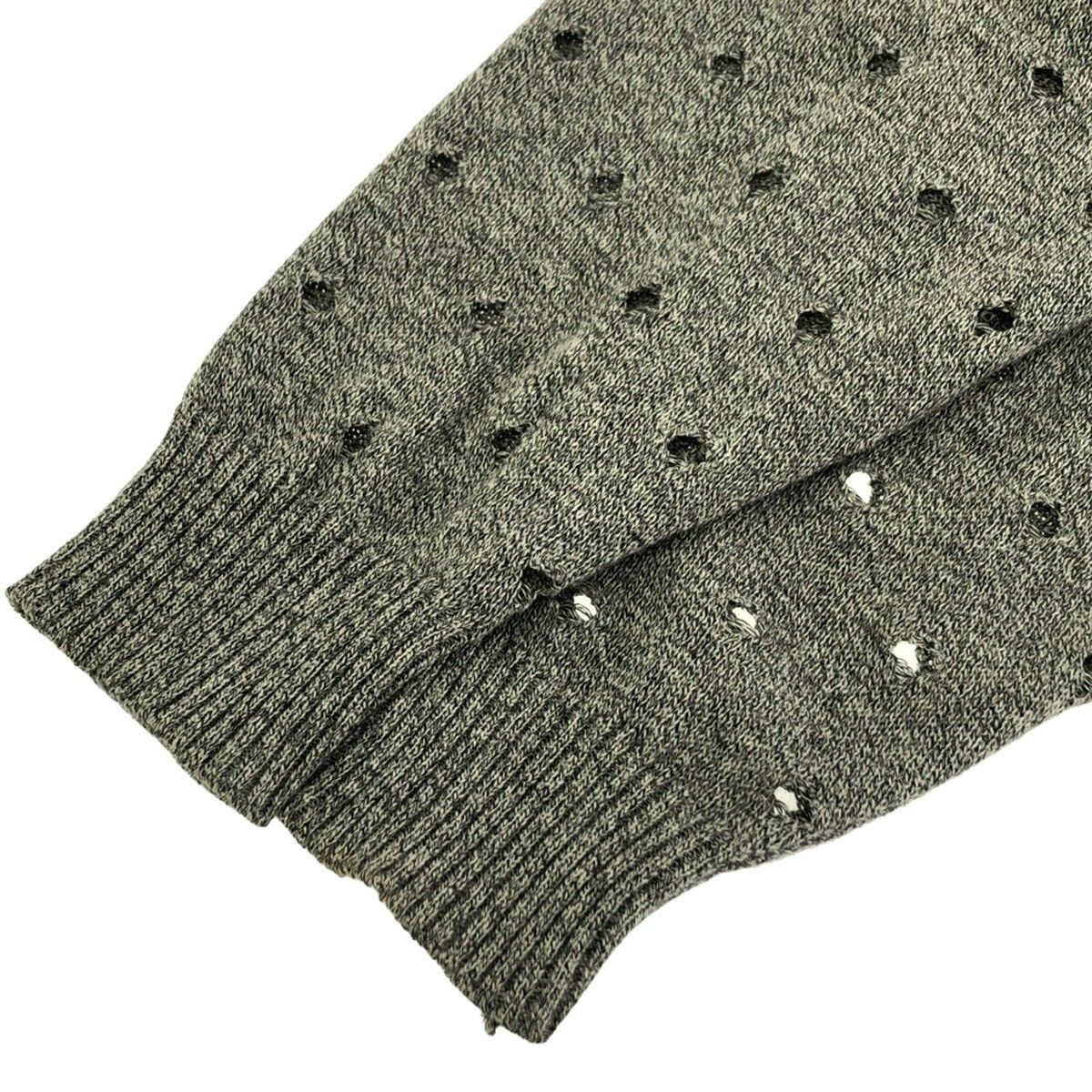 ANNTIAN ニットカーディガン ANNTIAN アンティアン パンチングニットカーディガン グレー S