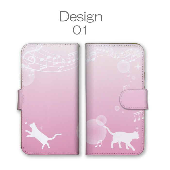 携帯カバー　ピンク　音符　猫柄　OPPO　Reno7A用 OPPO Reno3 A ケース 手帳型 オッポリノ3A スマホケース 携帯