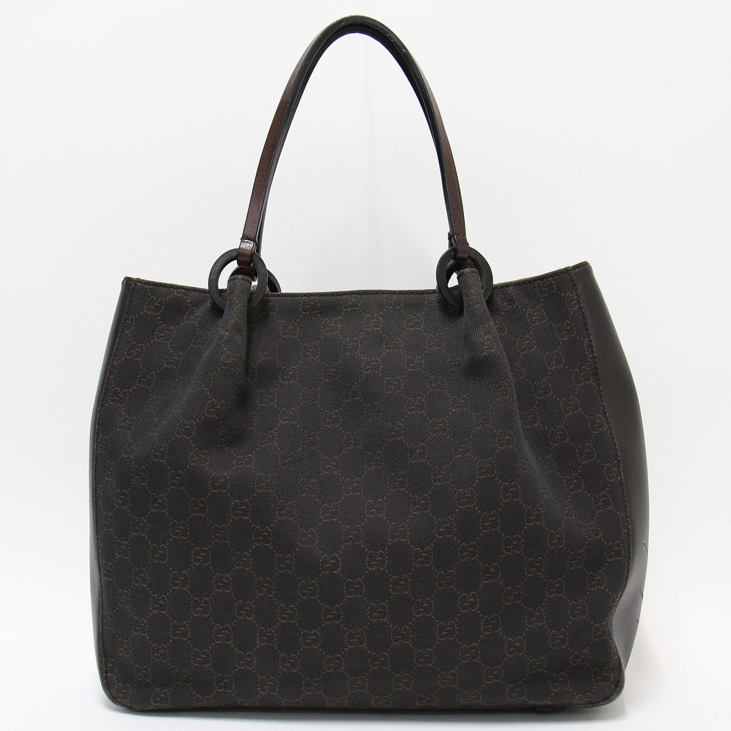GUCCI グッチ バッグ トート カバン ブラウン A4 マグネット 