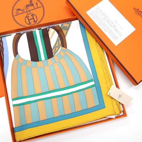 HERMES カレ90 空想の鞍 003846S-04 LA SELLE IMAGINAIRE ヤン 