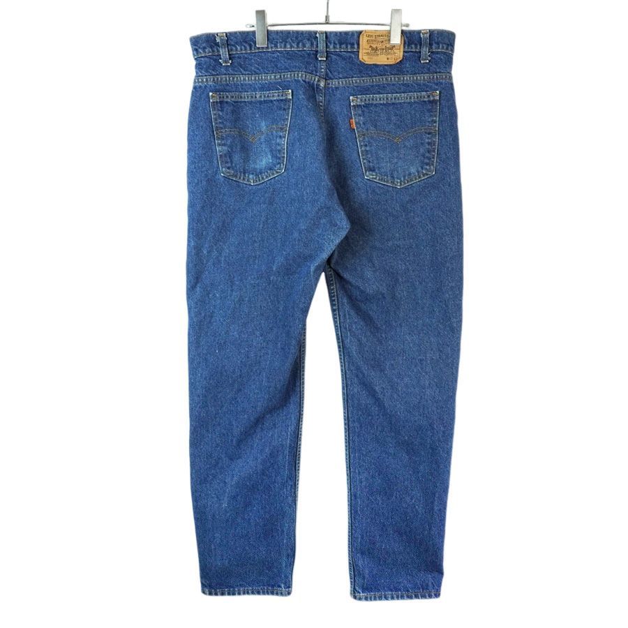 90sUSA製Levi'sリーバイス505ウォッシュドデニムパンツ青ブルーオレンジタブvintageヴィンテージ40312