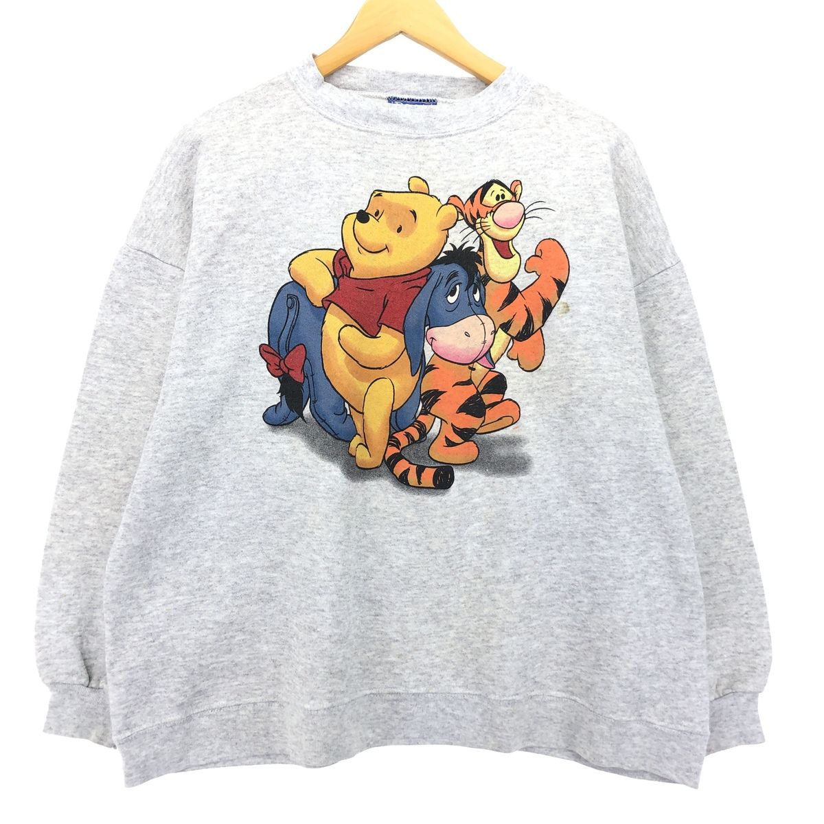 古着 90年代 POOH くまのプーさん キャラクタースウェットシャツ トレーナー メンズL ヴィンテージ/eaa424303