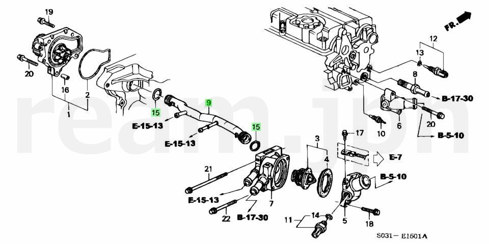 新品 ホンダ純正 CR-X CRX デルソル EG2 ウォーターポンプ