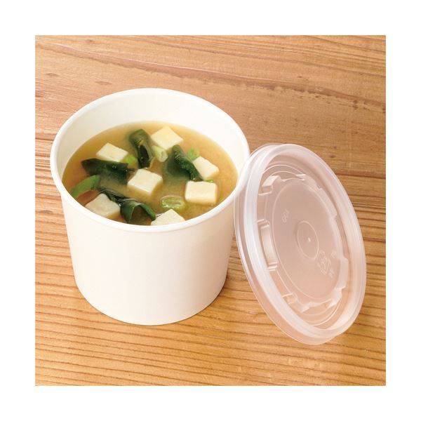 まとめ アヅミ産業 紙カップ 汁椀 本体290 ml DYC 100 390 フタ