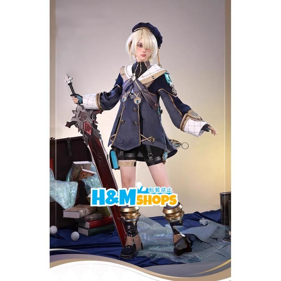 三分妄想 原神 コスプレ フレミネ 衣装 足リング付き ウィッグ 靴 道具 追加