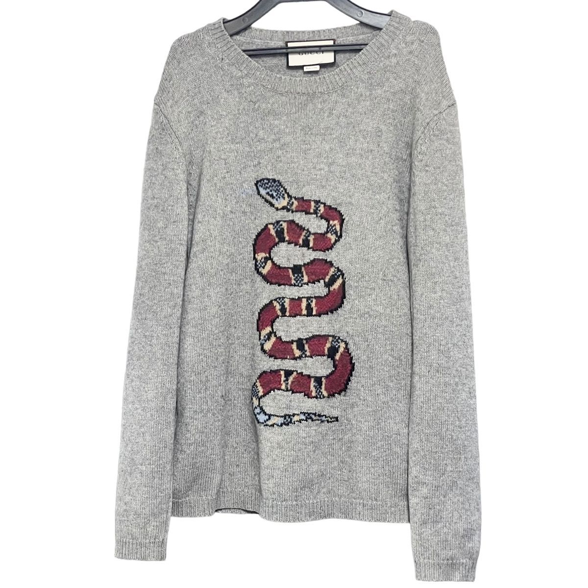 中古】 GUCCI グッチ 439704 X5E97 ライトニング スネークセーター L 