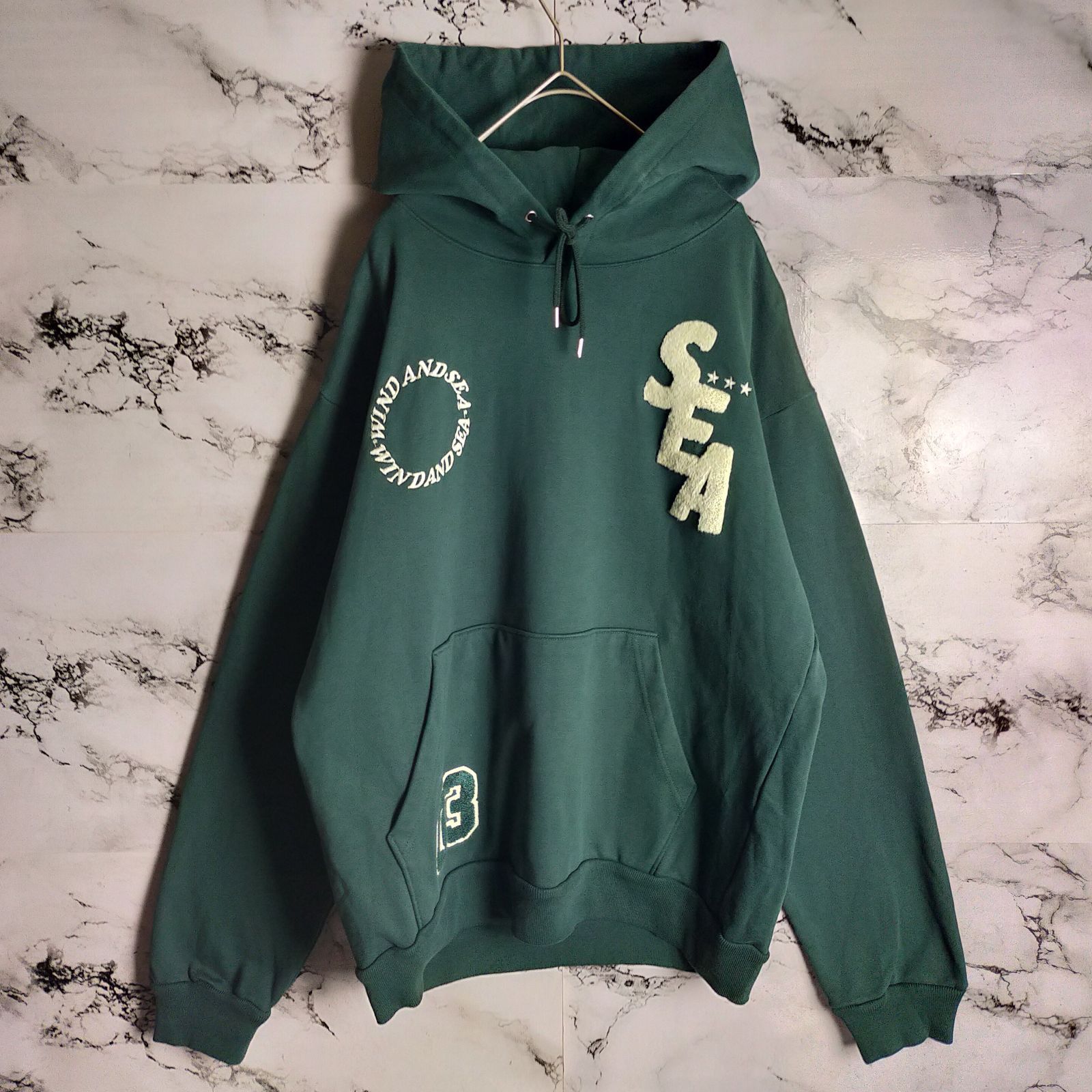 入手困難】WIND AND SEA ウィンダンシー Lサイズ☆パイル刺繍ロゴ