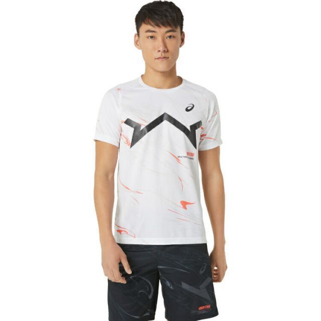asics アシックス A-I-M DRY GRAPHIC SS TEE ブリリアントホワイト 2XL 2031E003 100 | スポーツ メンズ 2XL ホワイト 白 服 衣類 衣料品ウェア ウエア トップス ドライ グラフィック シャツ Tシャツ 半袖