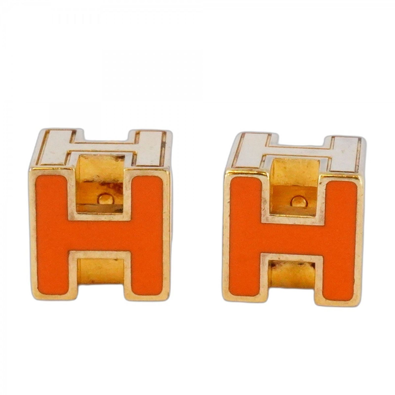 HERMES GP カージュドアッシュ ピアス　片方のみ 楽天市場】エルメス HERMES カージュ ド アッシュ Hキューブ