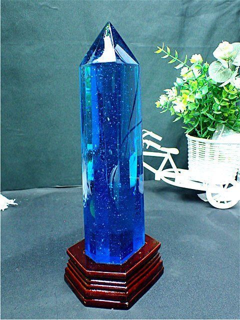 約：255mm 1230g超綺麗☆オブシディアン六角柱B85Z2/114Z06B